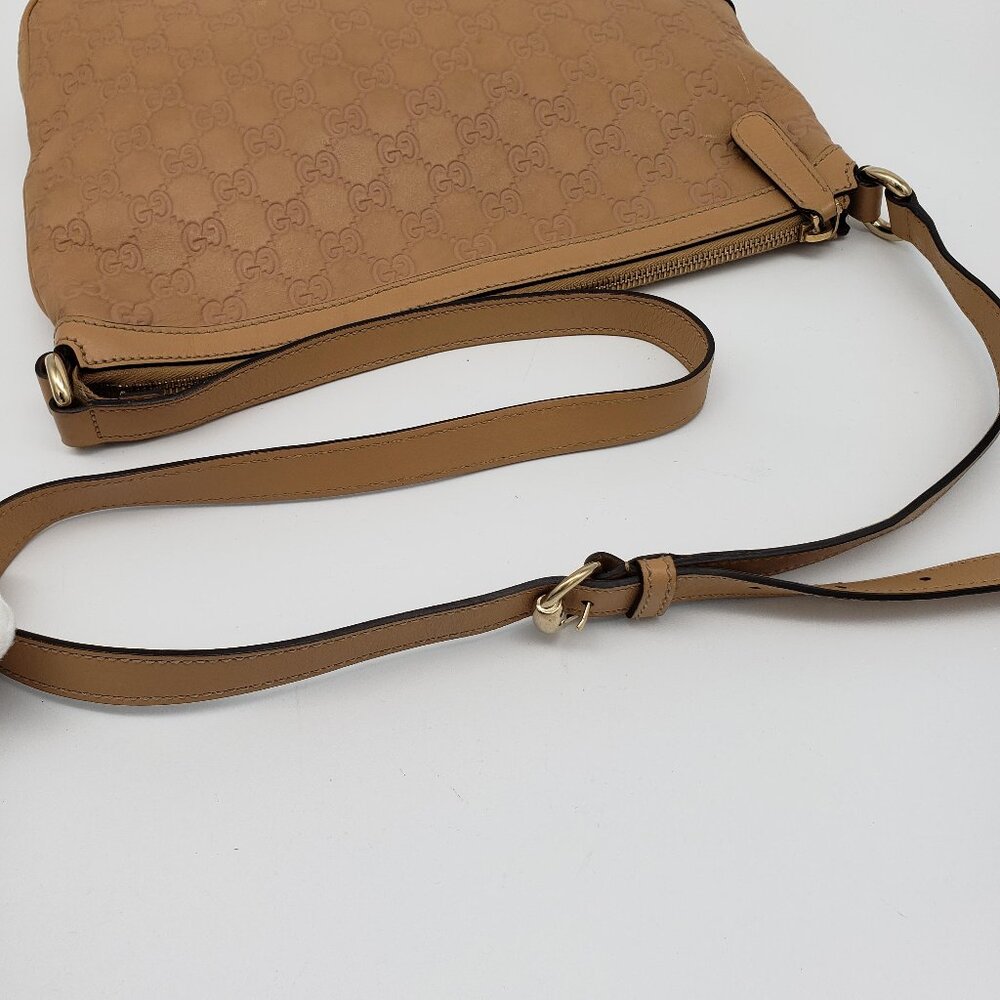 Authentic Gucci Guccissima Horsebit Shoulder Bag/Leather Crossbody - Picture 8 of 16